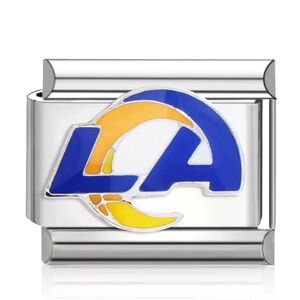 Rams Silver Italian Charm - Football - NEW